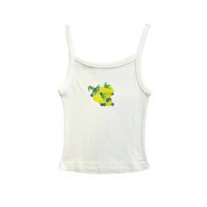 NEW KATIE J NYC tween's lemon tank top in white